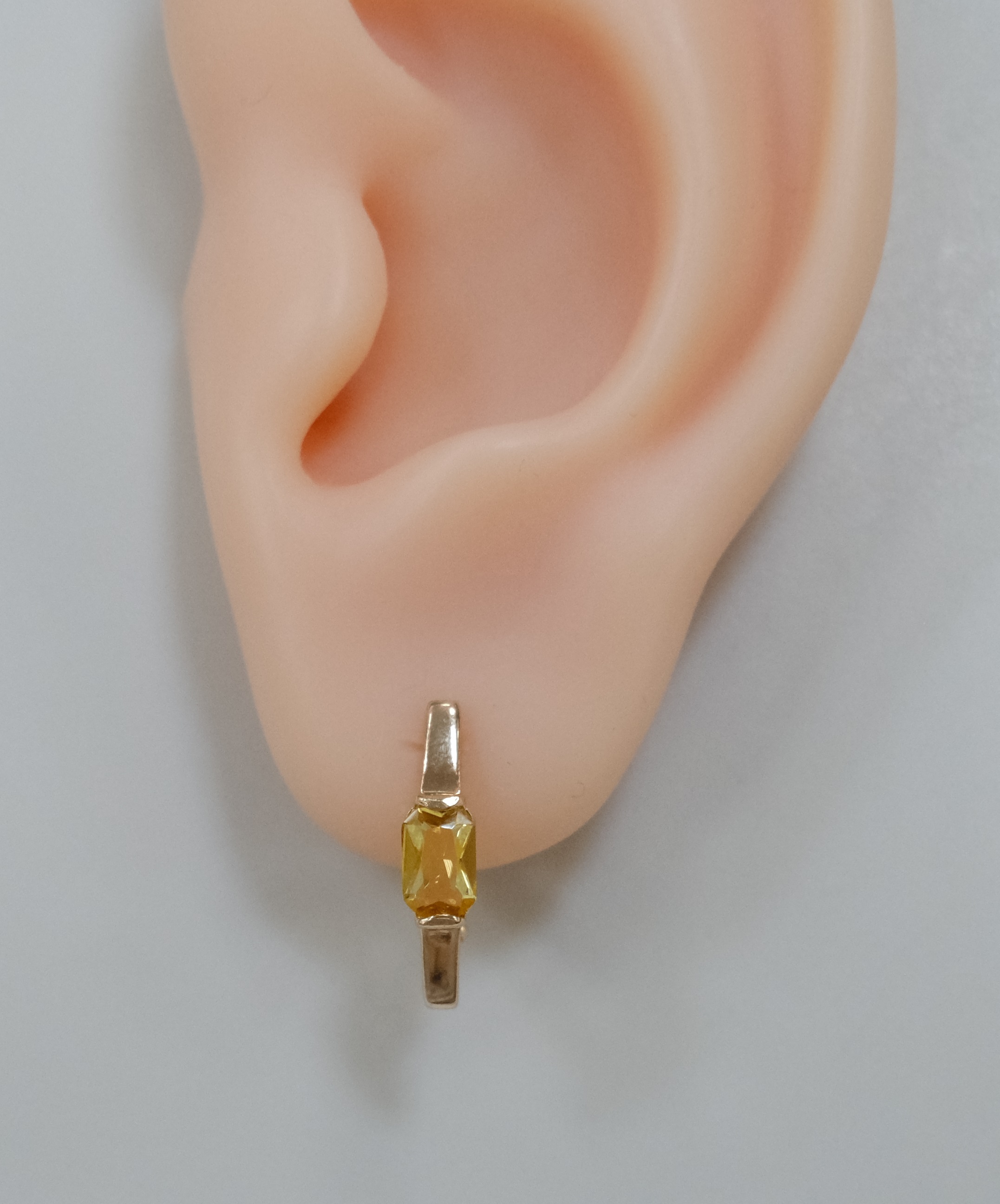 Серебряные серьги с цитринами